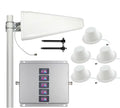 5 Band 2G 3G 4G 5G Cell Phone Signal Booster Kit with LPDA & 5 Indoor Ceiling Antennas