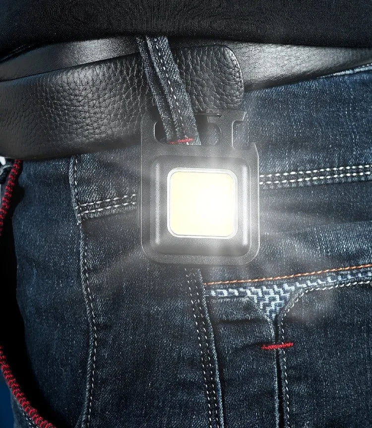 Home 3 Lighting Modes for Camping Super Bright MINI COB Keychain Flashlight Charging Lamp Camping Lights with Magnet