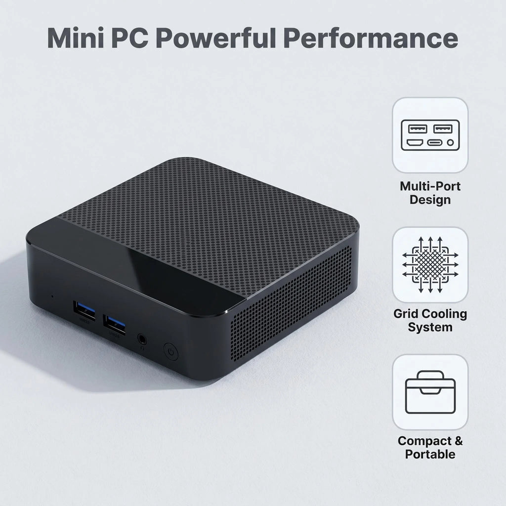 Intel Core i9 8950HK Portable Mini PC Triple 4K Display 16GB DDR4 WiFi6 BT5.2 Silent Cooling Home Office Desktop Pro Fast