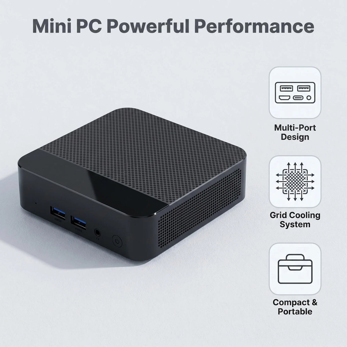 Intel Core i9 8950HK Portable Mini PC Triple 4K Display 16GB DDR4 WiFi6 BT5.2 Silent Cooling Home Office Desktop Pro Fast