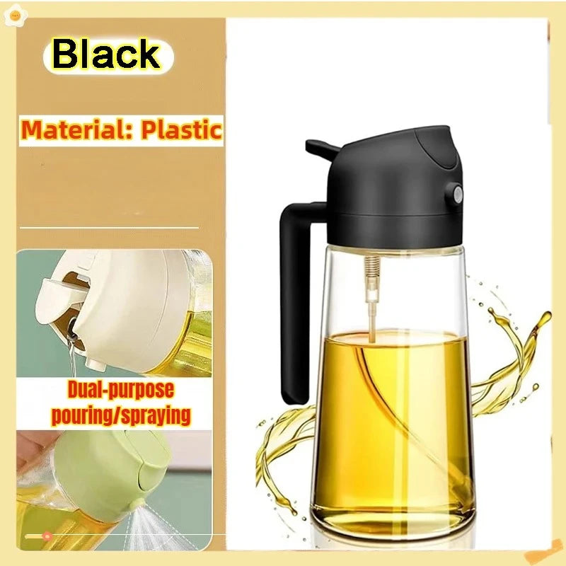 200/300/500ml Oil Spray Bottle BBQ Cooking Olive Oil Sprayer Plastic Baking Oil Spray Empty Bottle Vinegar Bottle Or  Oil brush