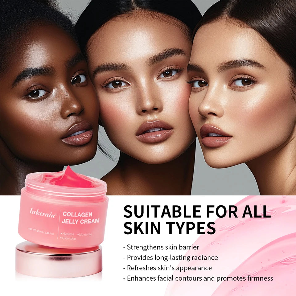 100g Collagen Jelly Cream Hydrolyzed Collagen Soft Moist Jelly Essence Shrinks Pores Moisturizing Smooth Skin Care Products