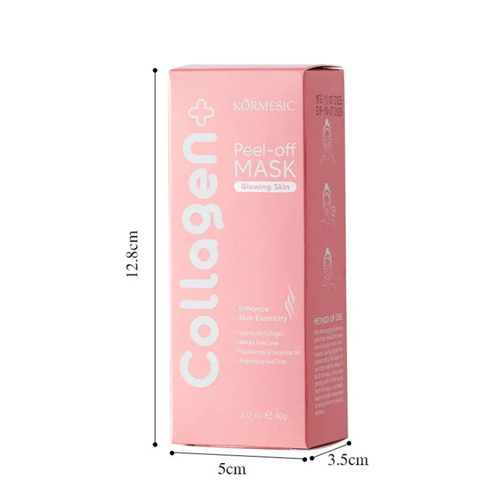 Collagen Peel Off Facial Mask Collagen Night Wrapping Mask Elasticity & Hydration Care For Glowing Skin Overnight Mask Cream 60g