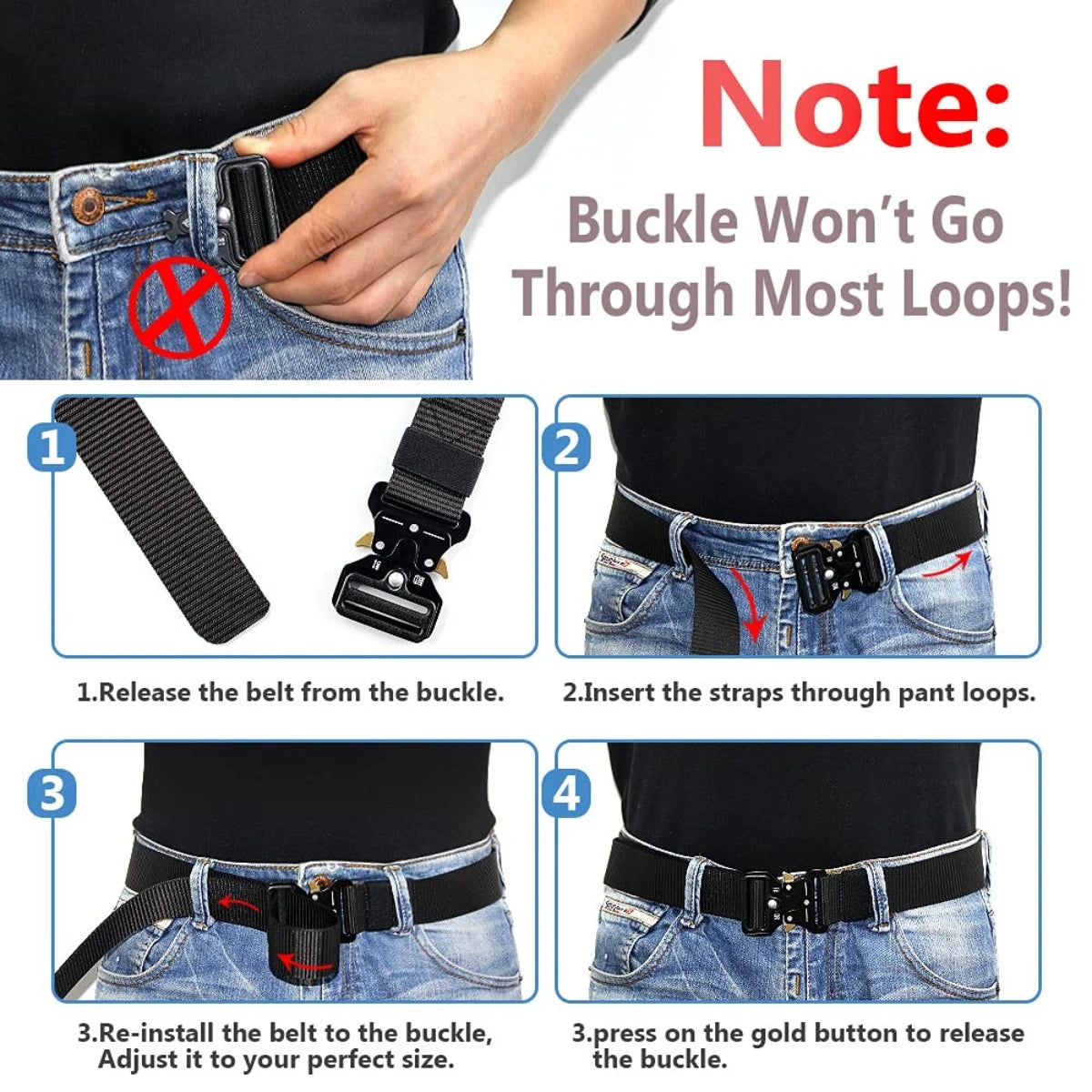Red Ears Plastic Buckle Tactical Belt Men'S Multifunctional Military Fan Canvas Belt Outdoor Faux Nylon Training Waist Belt