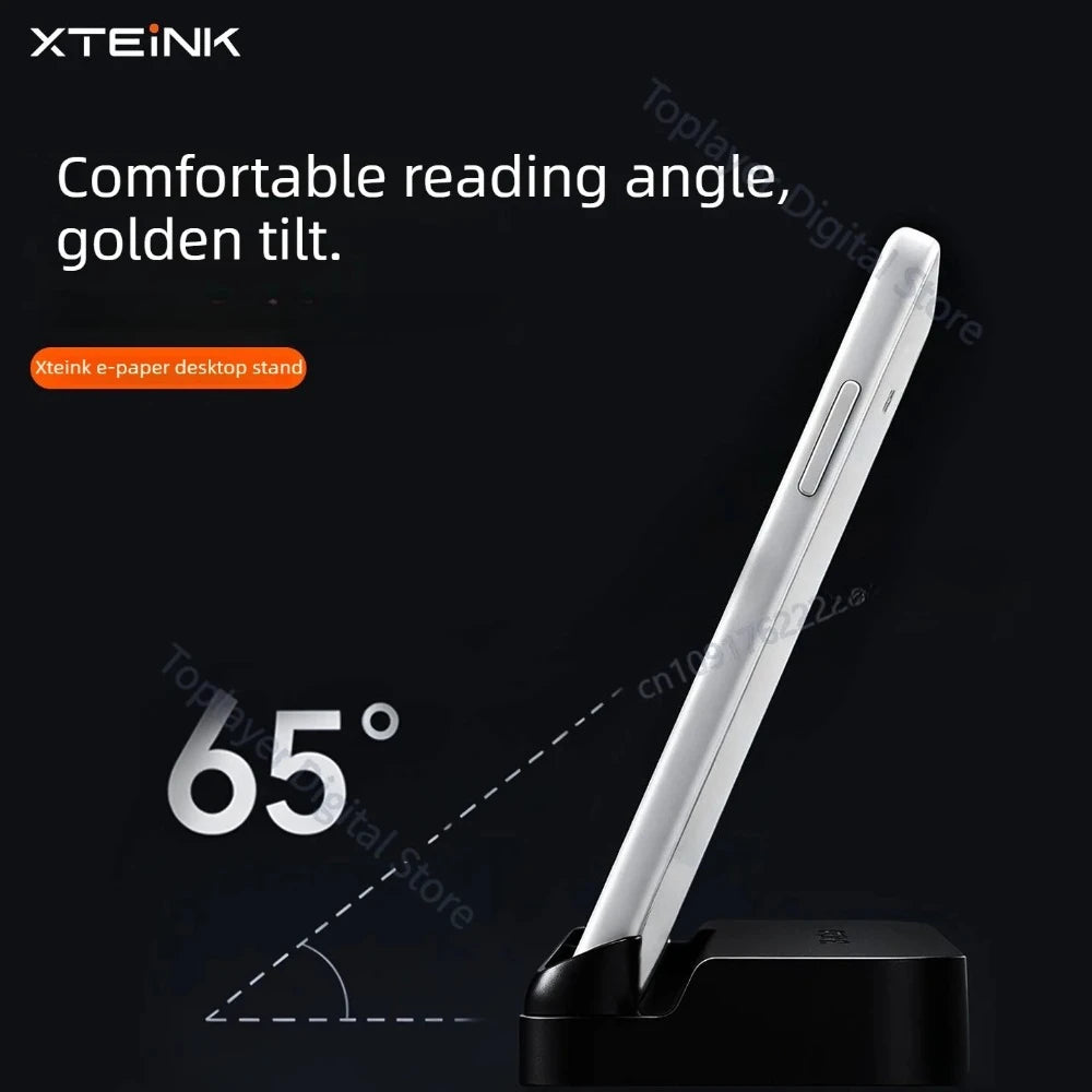3in1 Charging Stand for XTEINK X3/X4 Pro E-Ink Reader, Desktop Cradle with 65 Degree Tilted Design, Storage Base for Tablet