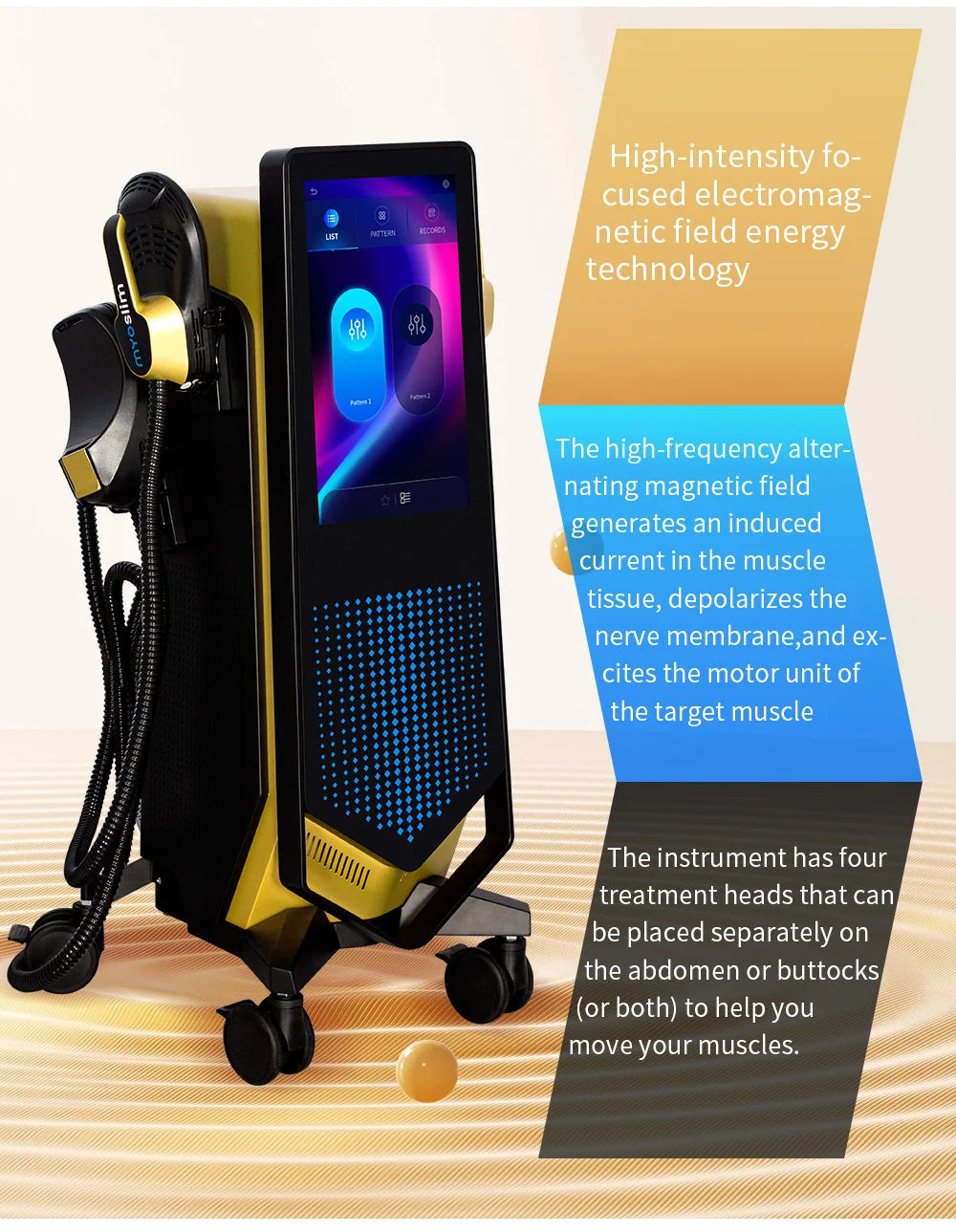 MYOslim Neo EMS RF Body Sculpting Machine 8500W 200HZ Muscle Stimulator Shaping Fitness Beauty Device