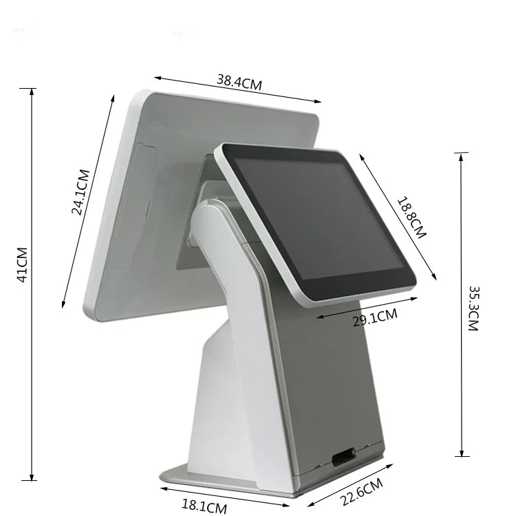 2026 High Quality 15.6" Dual Touch Screen Cash Register All In One POS System
