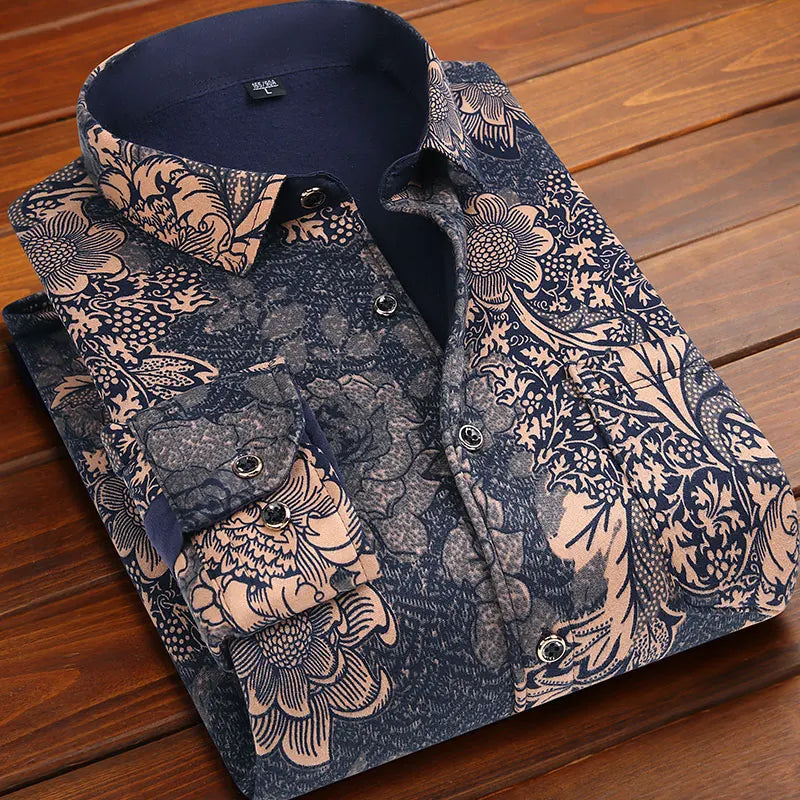 New Design Autumn Winter Warm Plaid Shirts for Men Evening Business Office High Quality Men's Winter Clothing Fashion Tops 2026