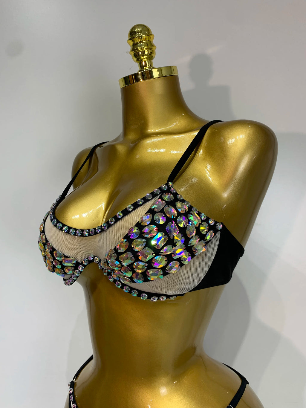 Newest Crystal Bikini Swimwear Fashion Bar Bikini Blingbling Swimwear Bikini Popular Bathingsuit Bikini Nightclub Stage Outfit