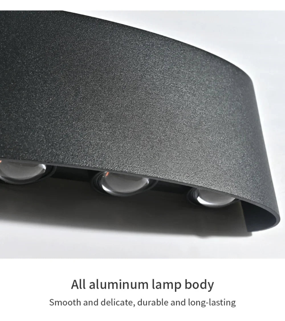 Waterproof Outdoor LED Wall Light for Garden Patio Balcony Warm White Weatherproof