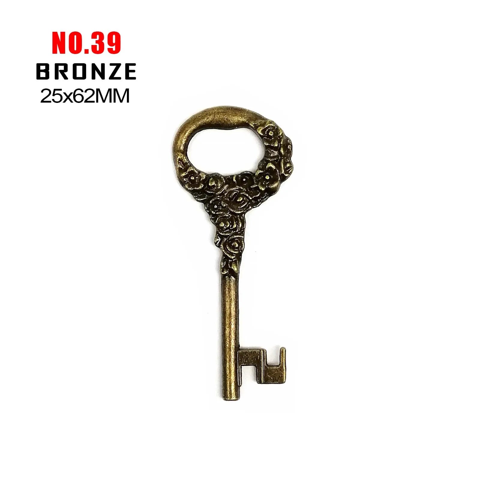 10pcs Old Looking Old-fashioned Decorative Vintage Key Steampunk Charms Pendant Jewelry Making Antique Brass Bronze Silver