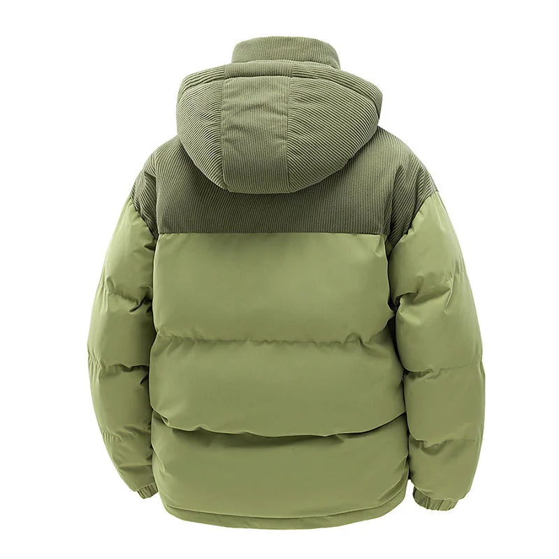 2025 New Winter Thickened Parkas Men Casual Warm Padded Coat with Hood