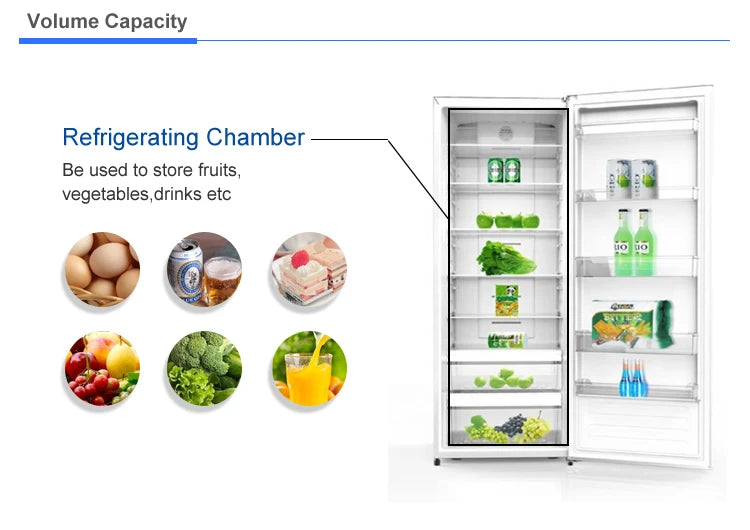 500L Manufacture Single Door Home Use Big Capacity Fridge Single Door