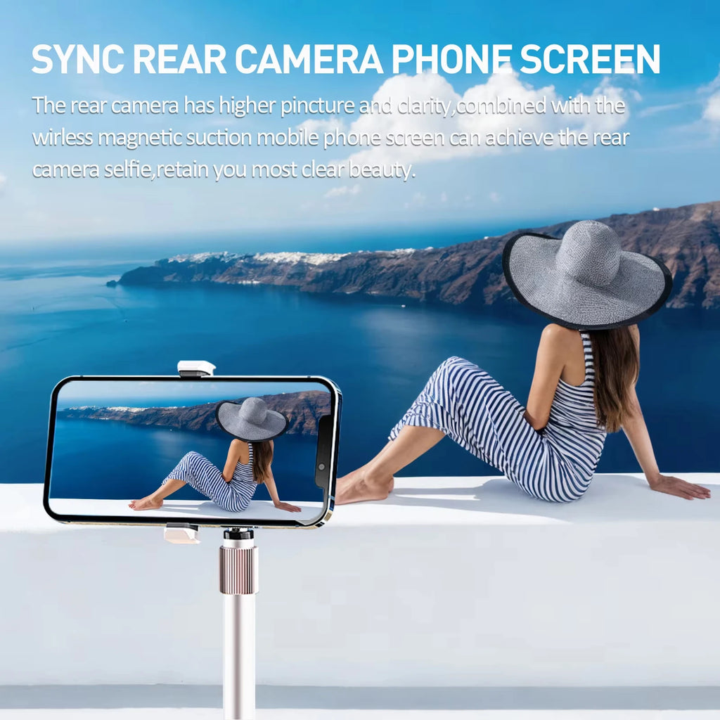 Magnetic Wireless Phone Camera, Mini Selfie Video Cam for Vlog & Mobile Rear Camera