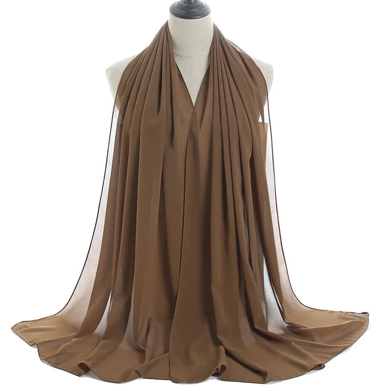 Ramadan Islamic Instant Bubble Chiffon Shawl Scarf Lady Head Wrap Women Hijabs Scarves Bufandas Muslim Veil Hijab Snood 180*70cm