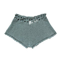 Handmade Crochet Knitted Women Beach Board Bikini Cover-ups Bohemian Crochet Swim Trunks Sexy Hollow Out Micro Shorts Bottoms