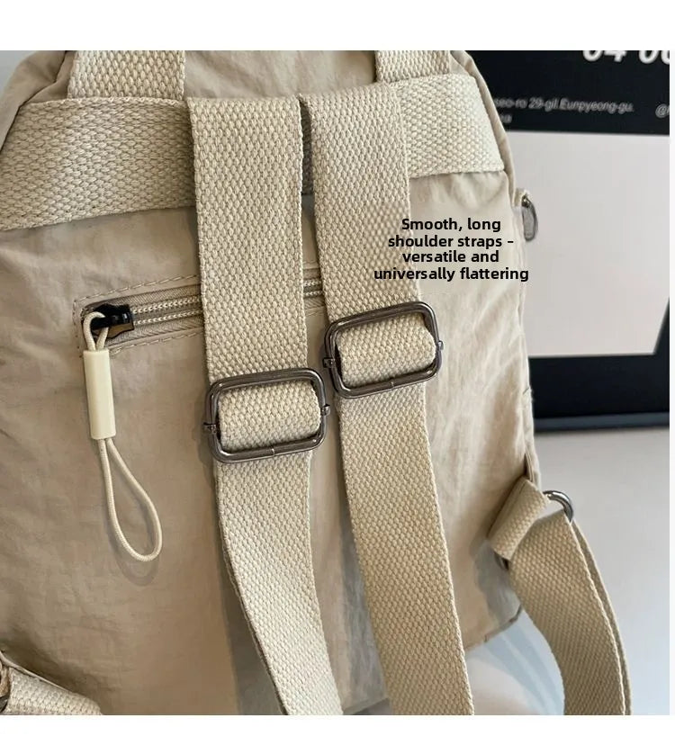 Multi Functional Nylon Mini Backpack, Casual Convertible Crossbody Sling Travel Bag for Women Multi-Pocket Daily Outdoor Daypack