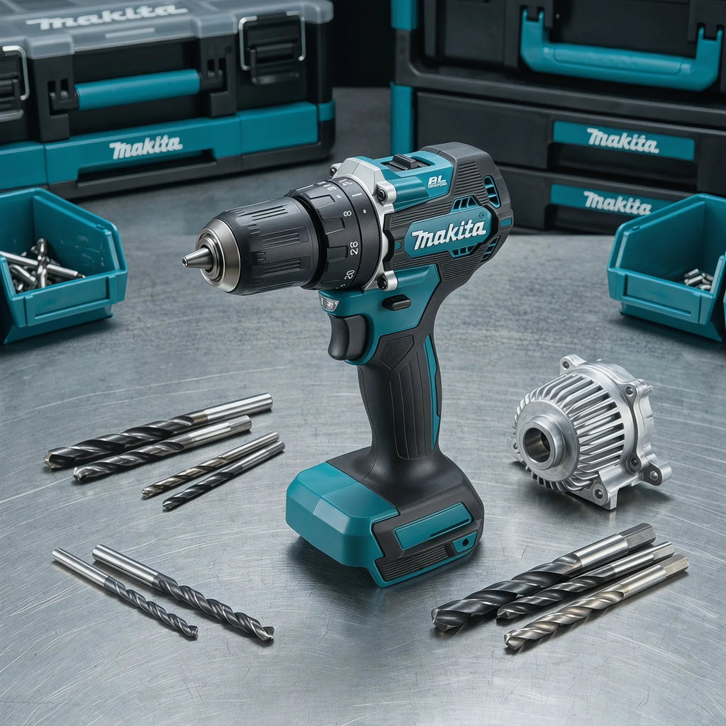 Makita Original DDF487 18V LXT Brushless Drill Driver, Multifunctional Rechargeable Screwdriver for Wood Metal Drilling Tasks