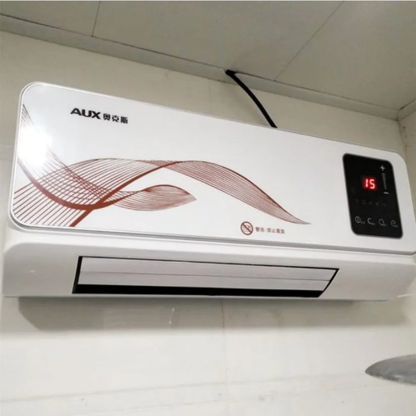 220V AUX Wall Mounted Electric Heater Waterproof Home Heating Fan Warm Air Blower BCC