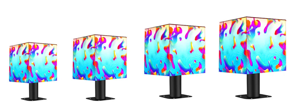 5-Sided P3mm Light Emitting Diode Cube Screen Full Color Video Advertising Digital Signage Display High Brightness Cube Signage