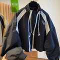 Bomber Jacket Zip Sweatshirt Design Oversized Casual Stand-up Collar Trench Coat Women Outerwear Spring Autumn Short Windbreaker