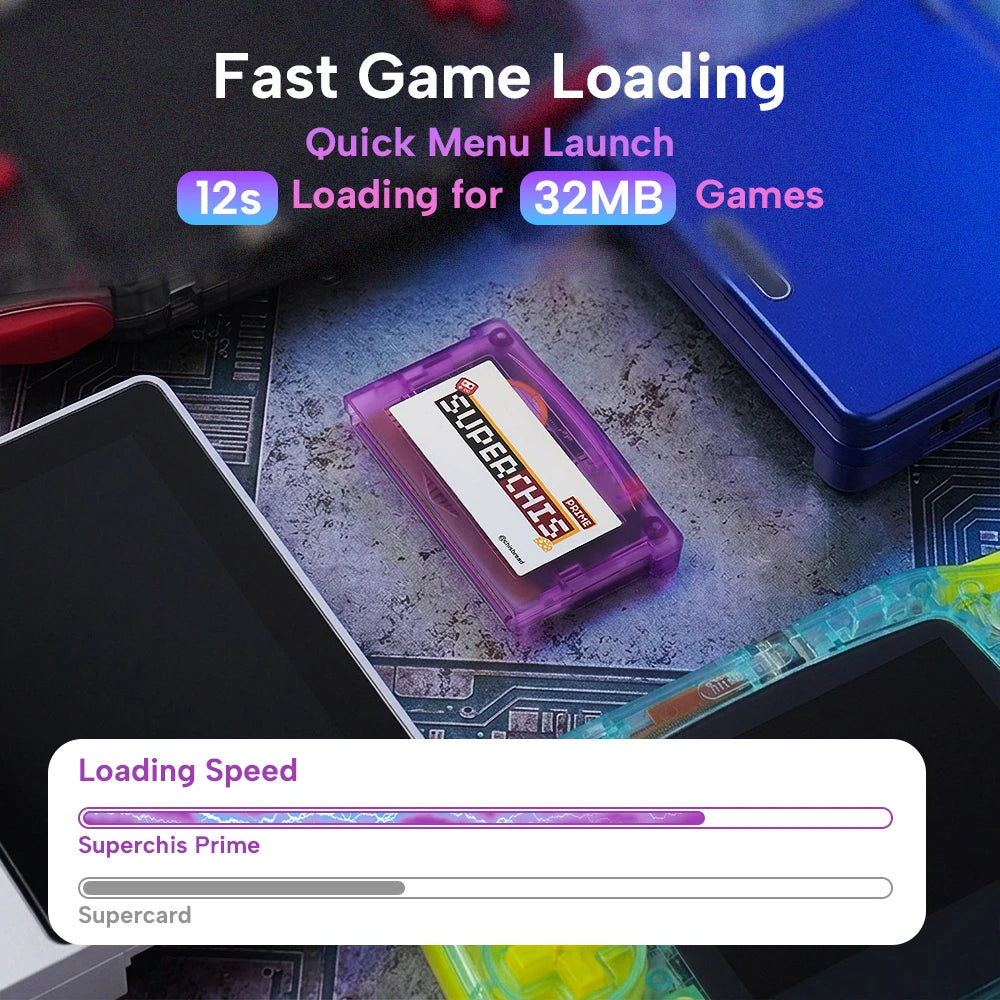 SuperChis Prime GBA Cart Reader with 256KB SRAM, 1Gbit NOR Flash, 1Mbit SRAM, SuperFW for GBA, GB Player, NDS, NDSL Console