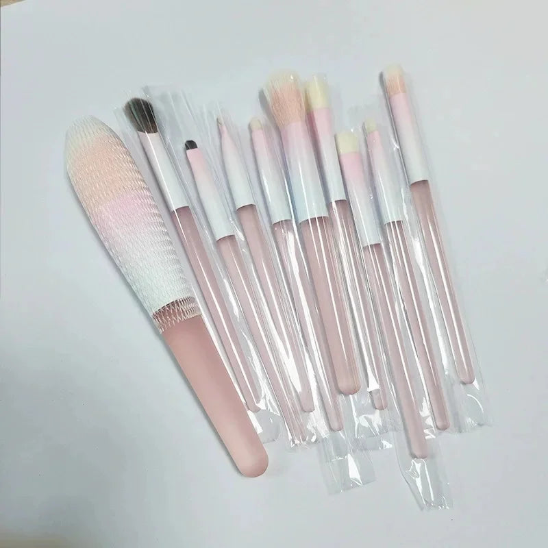 10Pcs Professional Makeup Brush Set Soft Synthetic Hair Foundation Blush Eyeshadow Concealer Face Makeup Brushes