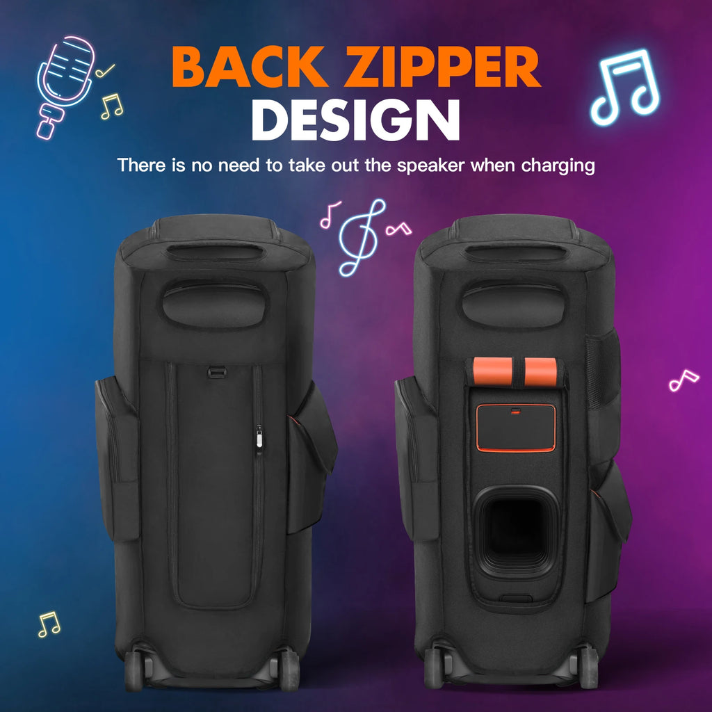For JBL Partybox 720 Portable Speaker Dust Case with Mic Pocket Padded Speaker Protective Cover Wear-Resist Speakers Accessories