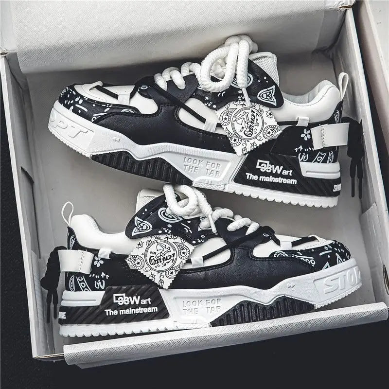 Fashion Skate Shoes Men's Sneakers Breathable Lightweight Running Outdoor Mesh Casual footwears Male Lace Up Vulcanized Flats