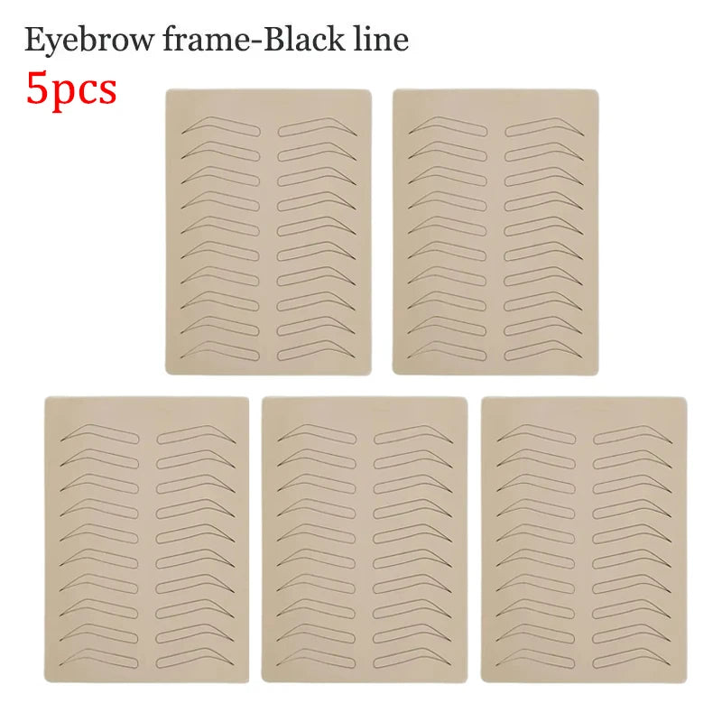 10/5pcs Silicone Tattoo Fake Skin Double-Sided for Permanent Makeup Training Microblading Eyebrow Practice Skin Makeup Tools
