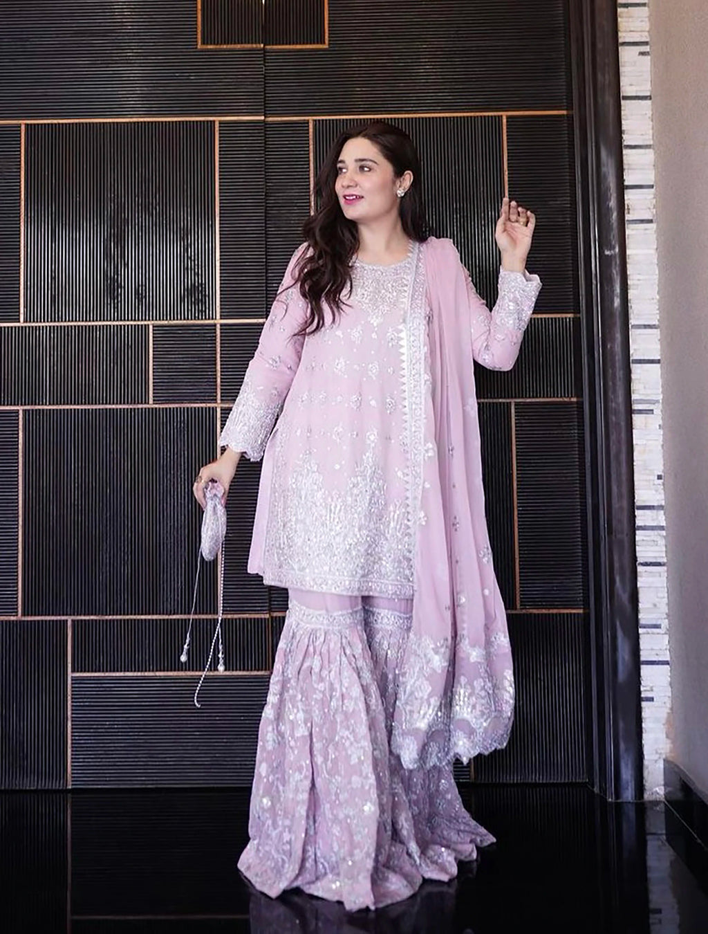 Indian Pakistani Punjabi Sharara Suits Diwali Party Wear Faux Georgette Heavy Embroidery Sequin Work PinkCityBlocks Kurtis