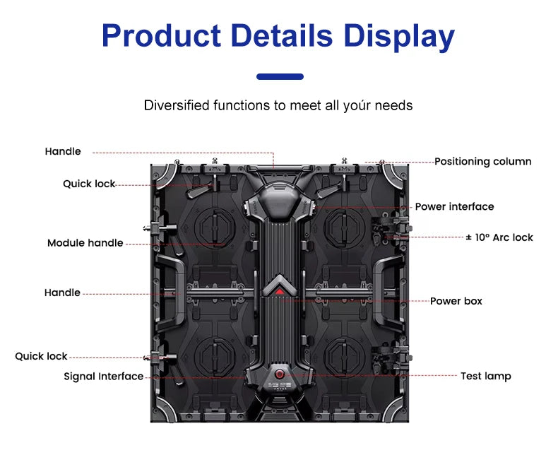 500x500mm Indoor Outdoor LED Screen Stage Background Led Video Wall P2.6 P2.9 P3.91 Seamless Splicing Rental LED Display Screen