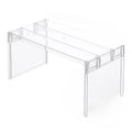 Adjustable Clear Kitchen Cabinet Organizer, Expandable Spice&Plate Storage Rack,Kitchen/Bathroom Divider Organizer for Cabinets