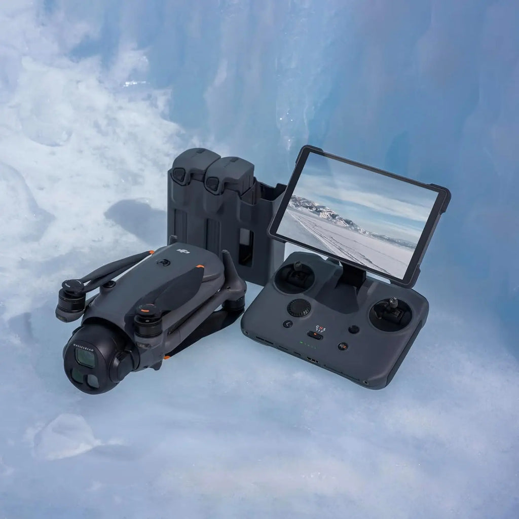 Refurbished DJI Mavic 4 Pro Flagship Tri-Camera Drone with 100MP 4/3 CMOS Hasselblad Camera, 30km/18.6mi Video Transmission, 51-Min Max Flight Time, Charging Hub, and More