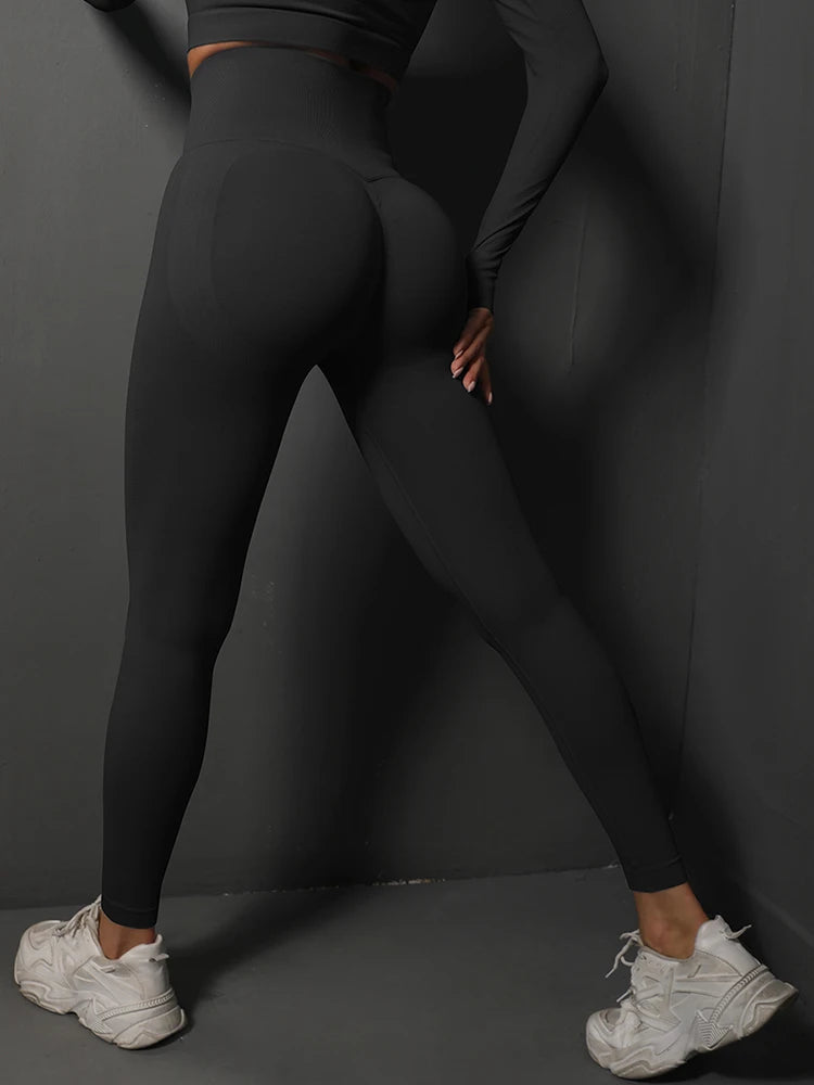 Seamless Yoga Pant High Elastic Sports Fitness Legging Women High Waist Gym Scrunch Butt Leggings Running Training Leggings