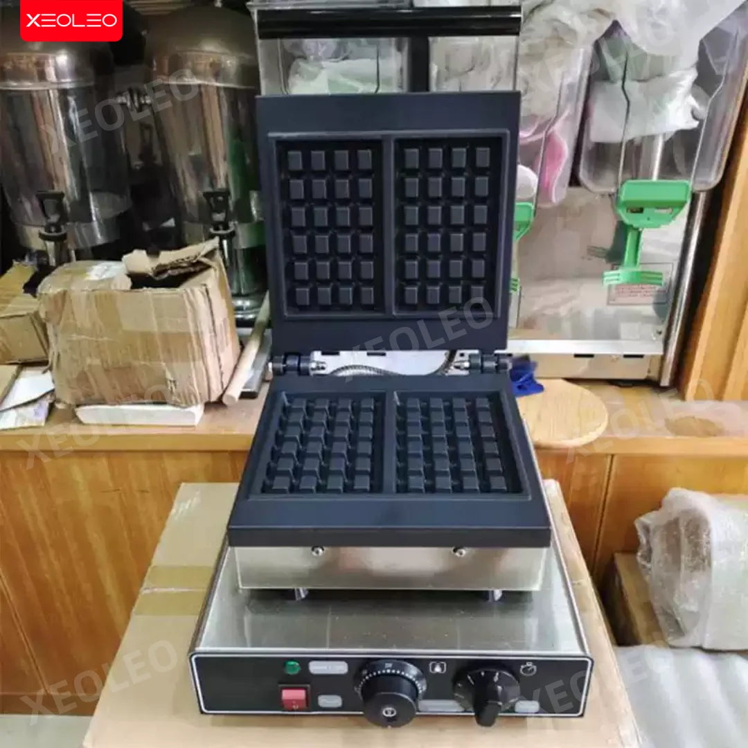 XEOLEO Electric Waffle Maker 1600W Square Shape Waffle Machine Non-stick Baking Waffle Iron Coating Baking and Dessert Maker