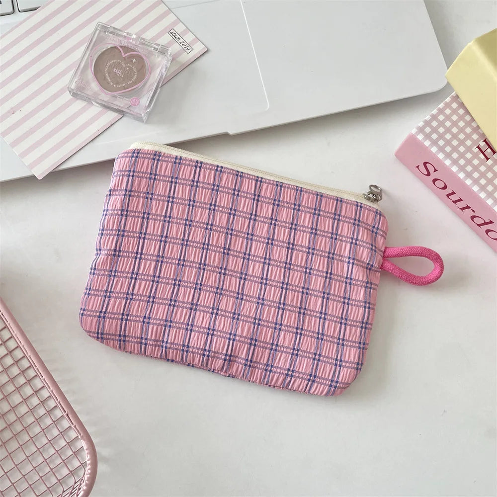 women's Coin Purses Korean Floral Countryside Style Sweet Kawaii Coin Purses Portable Lipstick ID Key Storage Bag Cosmetic Bag