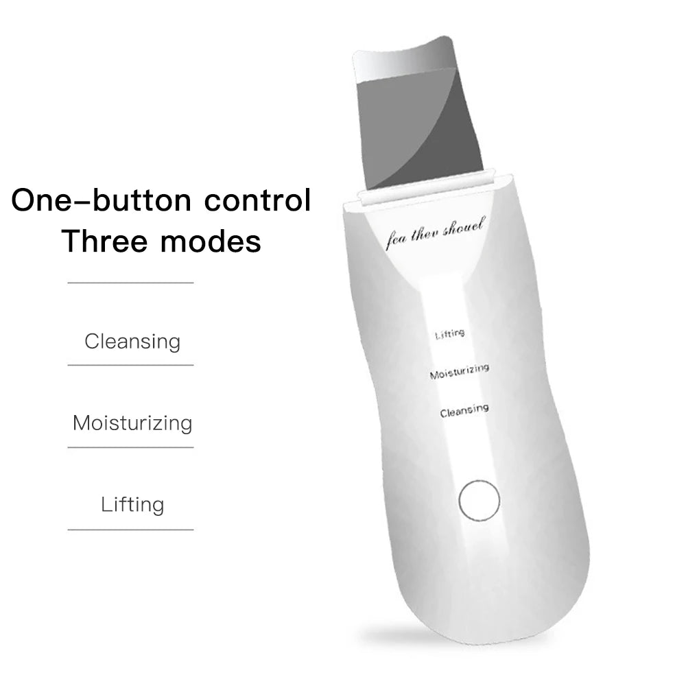 Ultrasonic Peeling Machine Skin Care Blackhead Remover Device Face Cleaning Pore Cleanser Facial Lifting Massager Skin Scrubber