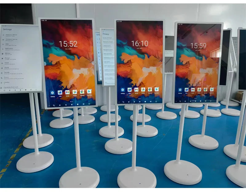 32 Inch Large 4k Capacitive Touch  Swivel Screen Floor Stand Android   Kiosk Universal Serial Bus