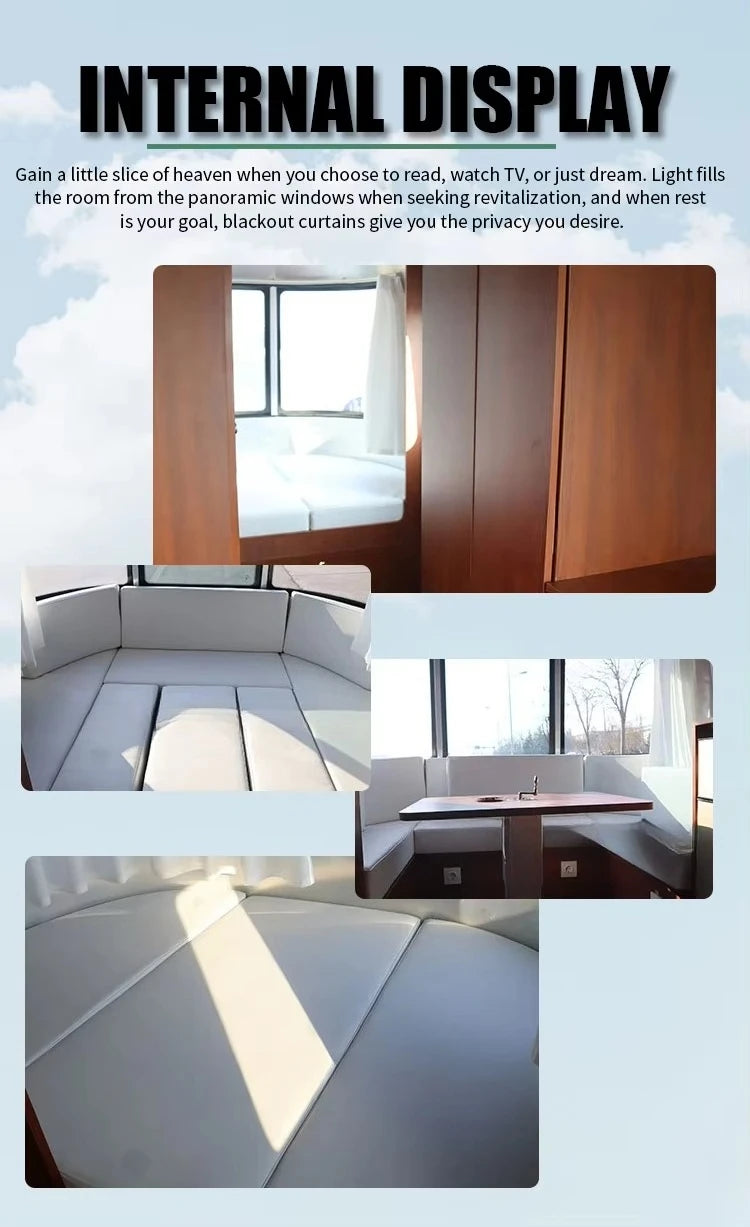 Customized Offroad Outdoor Pop Up Camper Trailer Portable Travel RV Caravan with Bathroom for Camping Trips