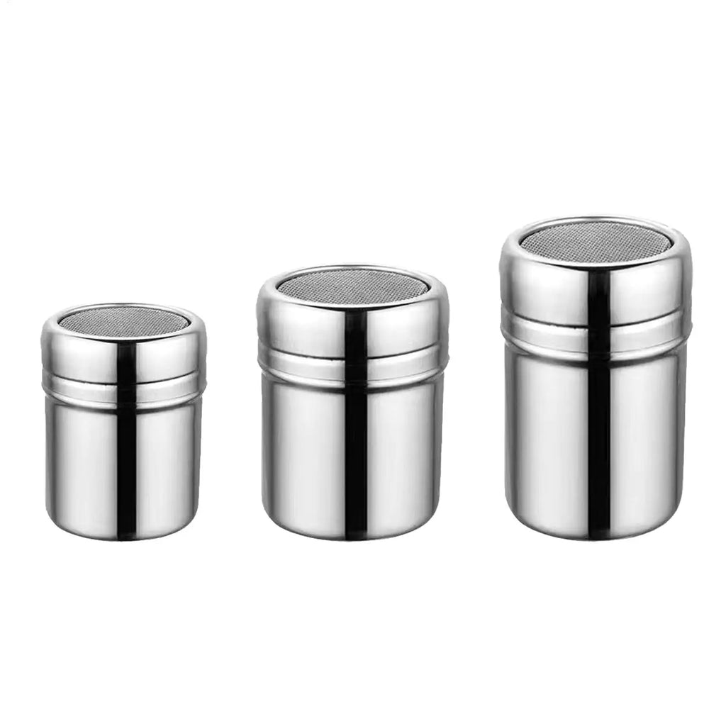 S/M/L Powder Sprinkler Bottle Stainless Steel Flour Sifter And Shaker Bottle Kitchen Gadgets Powder Shaker For Salt Sugar Cocoa