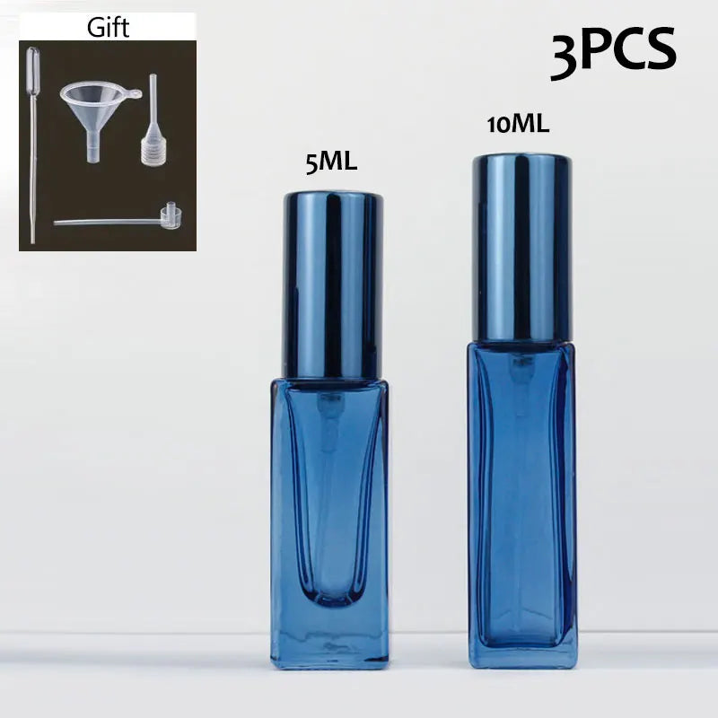 3pcs 5/10ml High Quality Perfume Spray Bottle Portable Empty Glass Cosmetic Atomizer Spray Container Travel Refillable Bottles