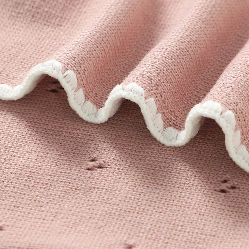 Soft Comfortable Baby Swaddle Blankets 90*70cm Newborn Boys Girls Knitted Sleeping Covers Stuff for Stroller Bassinet Infant Mat