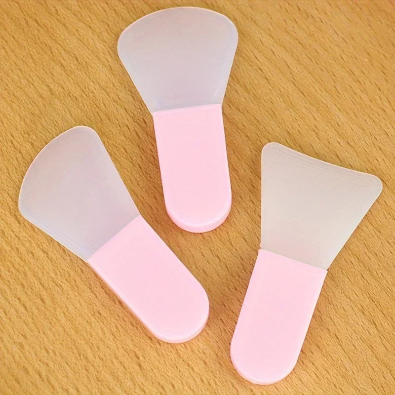 Makeup Mask Brush 3 Pieces Mask Applicator Brush Soft Silicone Brush, Mini Makeup Spatula Facial Beauty Tool Set, Facial Mud