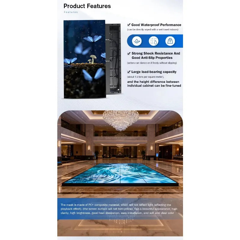 Lecede P2.6 P3.91 P4.8 Movable Indoor Outdoor Stage Background LED Screen Display Curved Rental LED Screen Digital Poster ODMHig