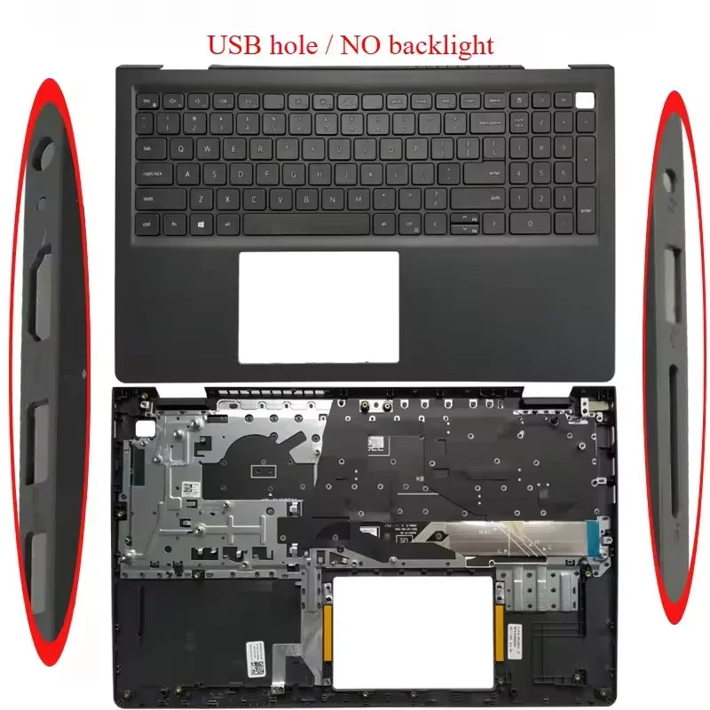 New For Inspiron 15 3510 3511 3515 3520 3521 3525 3530 3535 Laptops LCD Back Cover Bezel Hinge Palmrest Bottom Case 0WPN8 09WC73