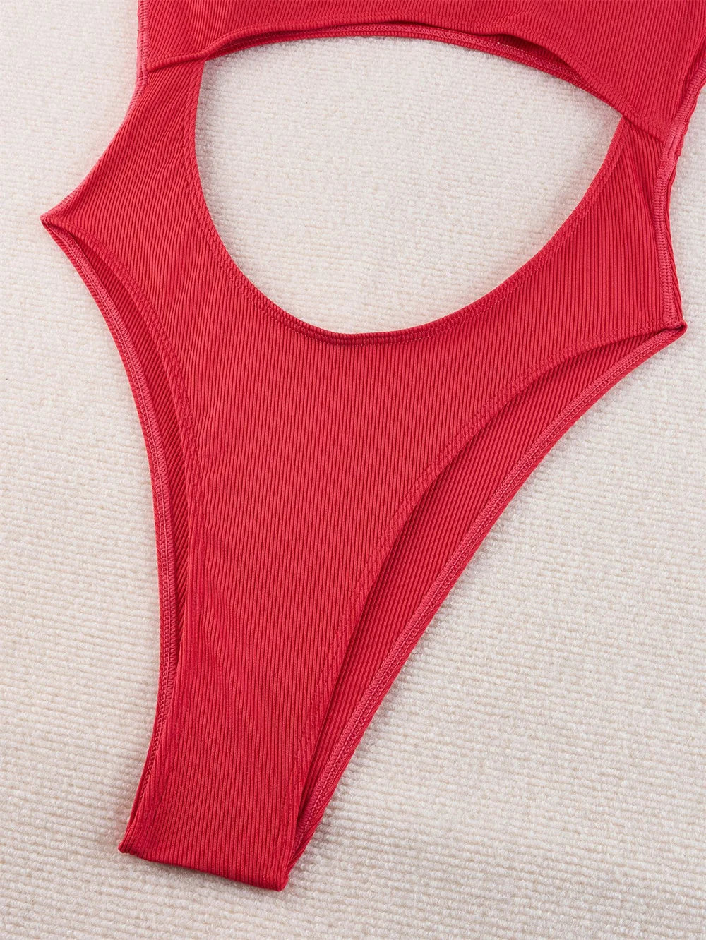 Retro Extrem Bikini Cut Out Backless Monokini Ribbed Swimsuit Women One-Piece Push Up Vacation Swimwears Brazil Beach Bath Suits