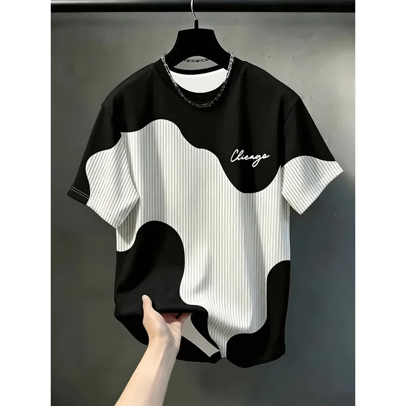 3D Printed 2026 Summer Men T Shirt European Style Soft Breathable Round Neck Casual Sports Outdoor Tee Top Fashion New