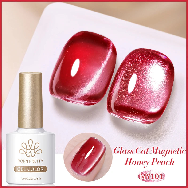 BORN PRETTY 10ml Silver Water Light Cat Magnetic Gel Nail Polish Nail Supplies Vernis Semi Permanent Gel for Fall Winter Nails