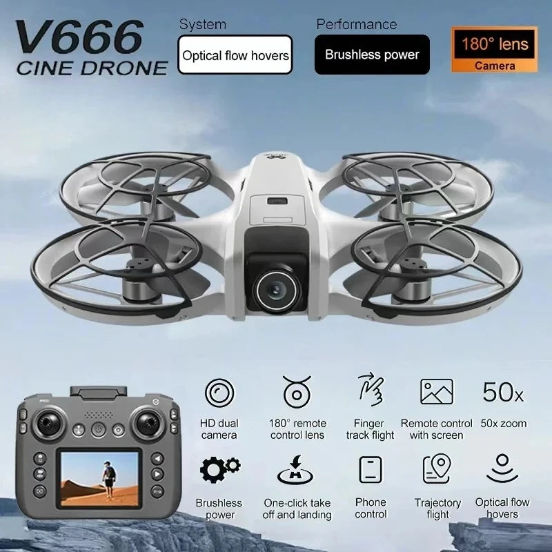 Original MINI V666 Drone 4K Professional WIFI 5G Dron Obstacle Avoidance Brushless Altitude Headless Mode RC Quadcopter Toys